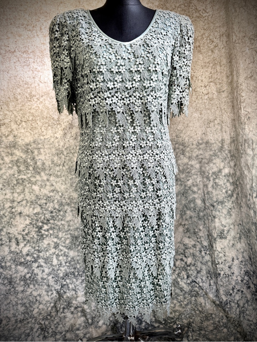Vintage Cattiva New York Lace Waterfall Dress - 6
